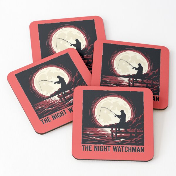 Item preview, The Night Watchman – Night Fishing Full Moon designed and sold by SisuPrintsCo.