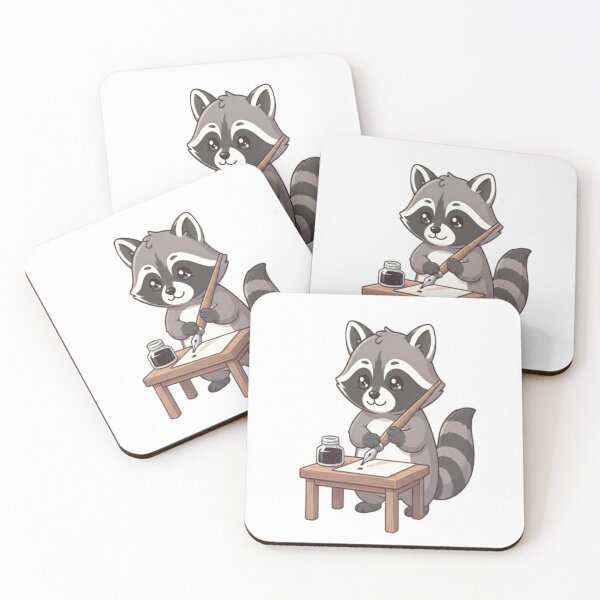 Item preview, Cute Raccoon Calligraphy Dip Pen designed and sold by Ella_Sketch.