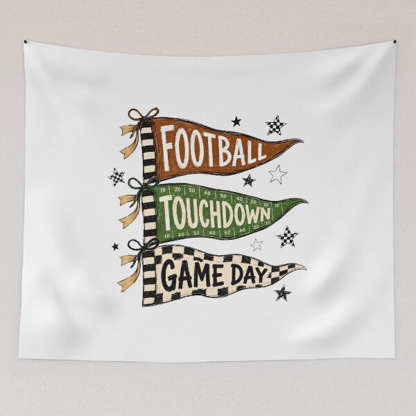 Item preview, Football Touchdown Game Day Pennant Flags T-Shirt designed and sold by LisaTran96293.