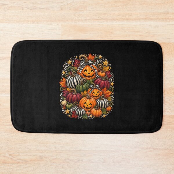 Artikelvorschau, Halloween-Kürbis & Zebrastreifen – Handbemaltes Design entworfen und verkauft von annenambiro.