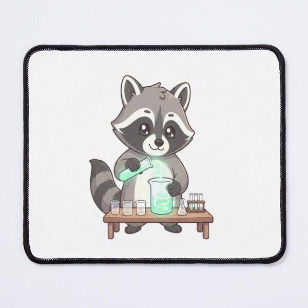 Item preview, Cute Raccoon Scientist Chemistry Experiment designed and sold by Ella_Sketch.