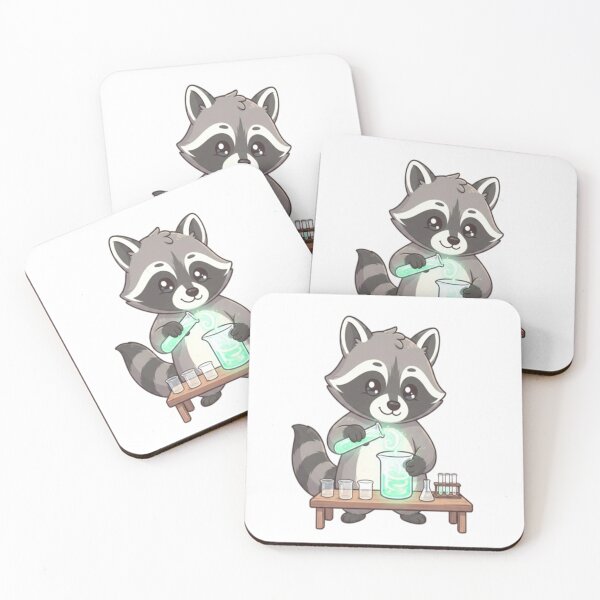 Item preview, Cute Raccoon Scientist Chemistry Experiment designed and sold by Ella_Sketch.