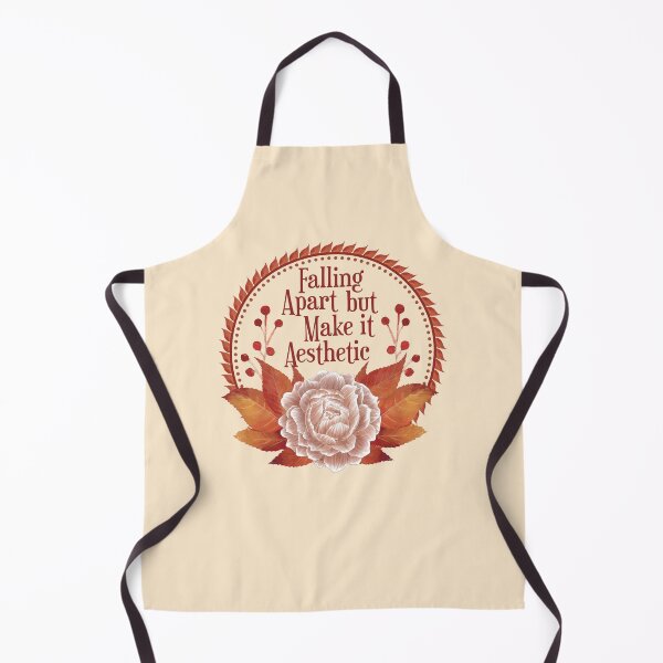 Item preview, Falling Apart But Make It Aesthetic - Funny Autumn Floral Badge designed and sold by the-Z3nith.