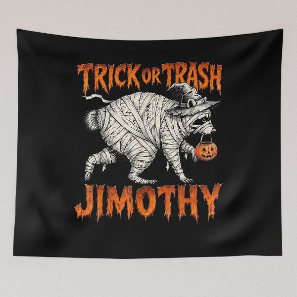 Item preview, Jimothy Trick Or Trash Halloween Funny Meme Trash Panda designed and sold by leevekaArt.