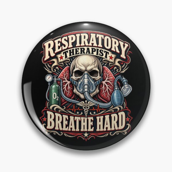Item preview, Respiratory Therapist Skull | Breathe Hard | Gothic Respiratory Therapy RT | Skeleton Lung Medical Professional Gift designed and sold by ClinicalHubs.