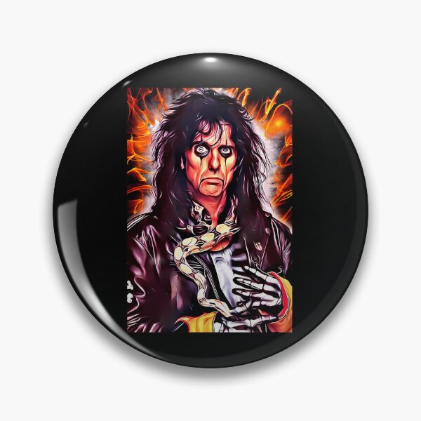 Item preview, Stylized Portrait Of A Long-Haired Rock Musician With Face Paint Surrounded designed and sold by Sal & Zi.