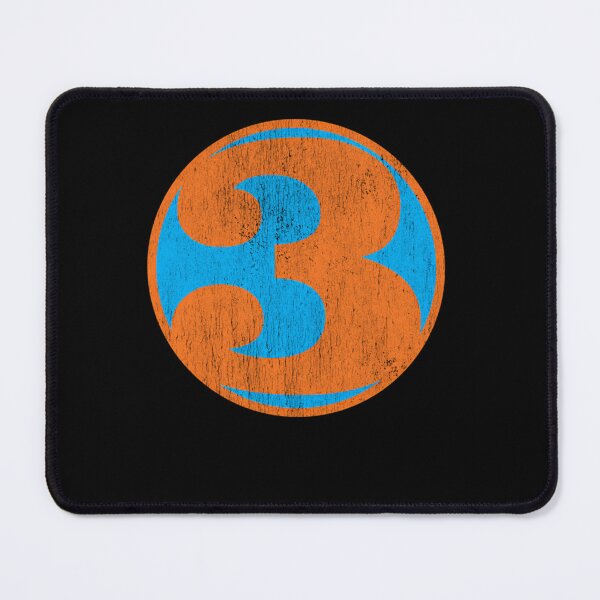 Item preview, Large Blue Number Three Inside A Distressed Orange Circular designed and sold by Sal & Zi.
