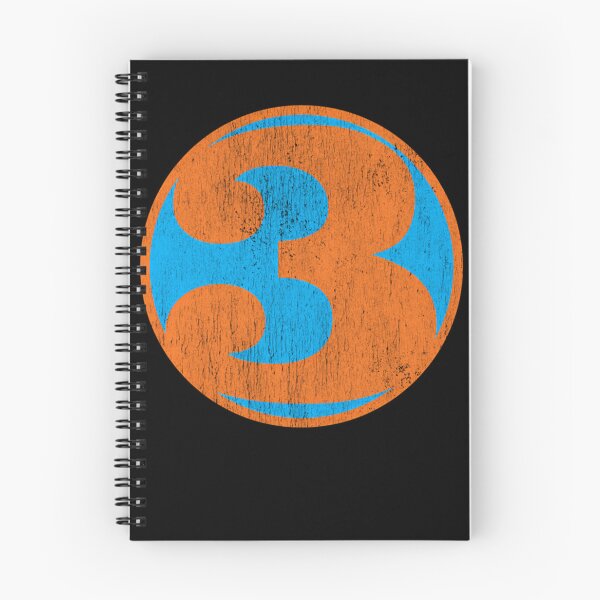 Item preview, Large Blue Number Three Inside A Distressed Orange Circular designed and sold by Sal & Zi.