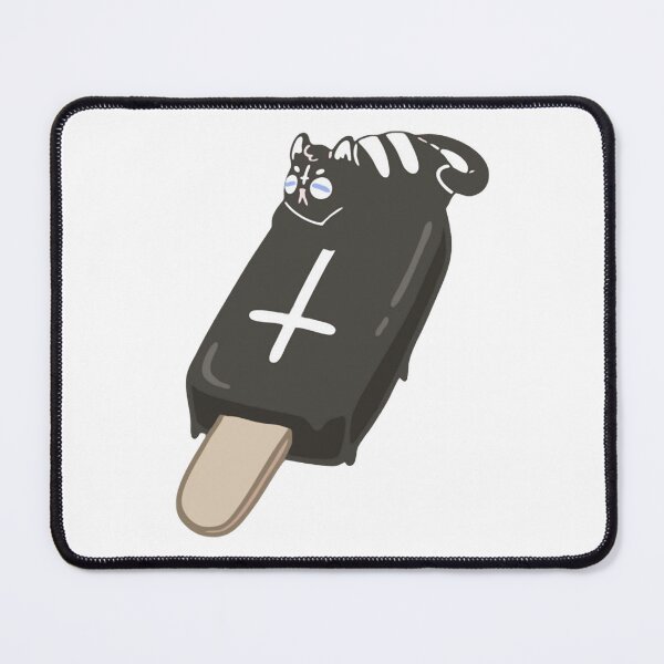 Item preview, Black Cat Popsicle Cute Gothic Ice Cream Trick Art designed and sold by DesignGoodArt.