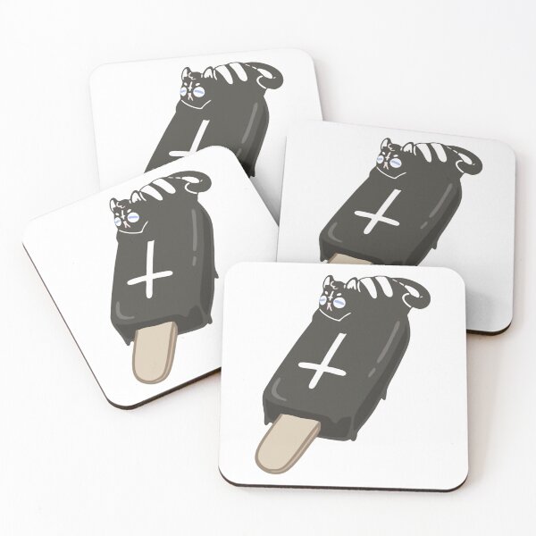 Item preview, Black Cat Popsicle Cute Gothic Ice Cream Trick Art designed and sold by DesignGoodArt.
