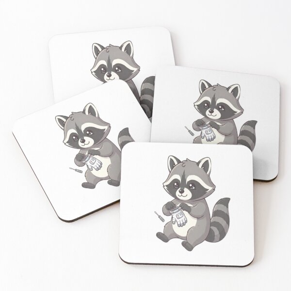 Item preview, Cute Raccoon Fixing Astronaut Glove designed and sold by Ella_Sketch.