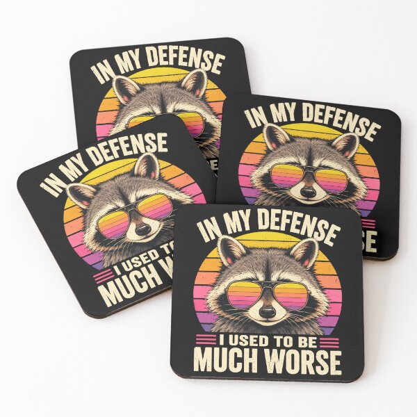Item preview, raccoon In My Defense I Used To Be Much Worse designed and sold by ROUX-ART.