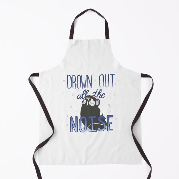 Item preview, Drown Out All The Noise Funny Introvert Cat Graphic designed and sold by DesignGoodArt.