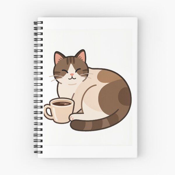 Item preview, Cozy Coffee Cat – Cute Chubby Kitty Illustration designed and sold by Badis23.