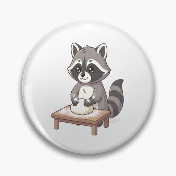 Item preview, Cute Raccoon Kneading Dough Table designed and sold by Ella_Sketch.