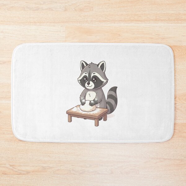 Item preview, Cute Raccoon Kneading Dough Table designed and sold by Ella_Sketch.