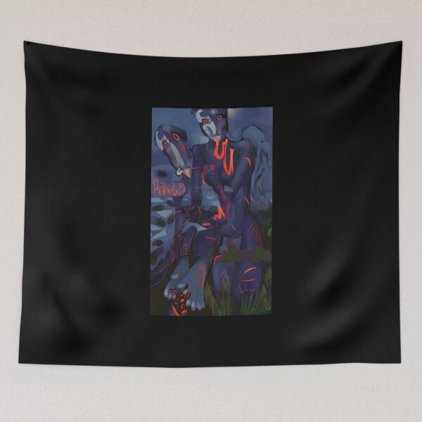 Item preview, Surreal Abstract Figure with Red Highlights designed and sold by Catsi-Nook-Art.