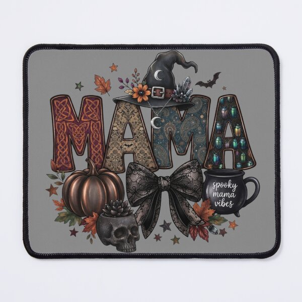 Item preview, Spooky Mama Vibes Gothic Witch Hat Skull Succulent Beetle Art designed and sold by BreezifyDesignStudio.
