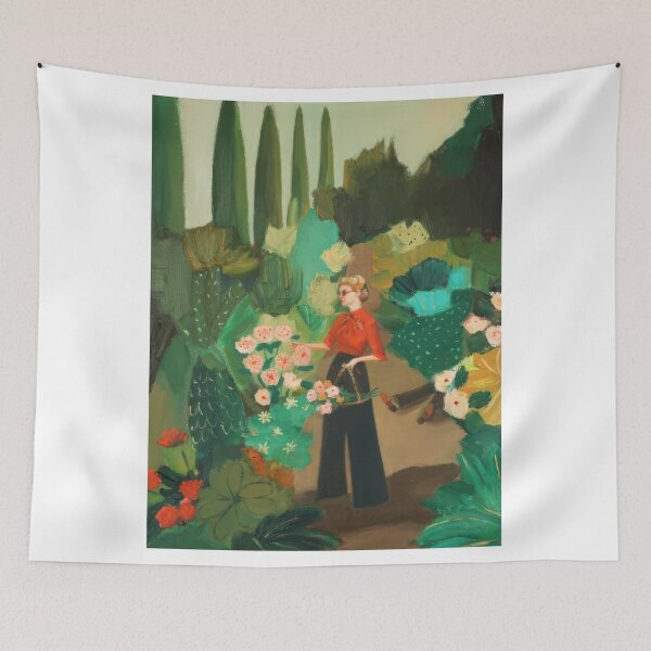 Item preview, Janet Hill – Vintage Whimsical Woman in an Enchanted Garden designed and sold by graydaysr.