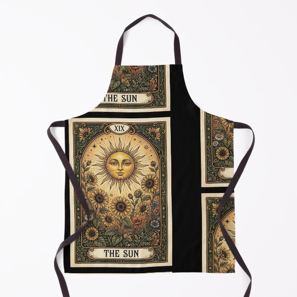 Item preview, The Sun Tarot Card Wildflower Botanical Vintage Sunflower Art Print designed and sold by FemmePrintHaven.