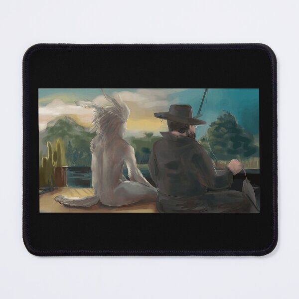 Item preview, Fantasy Fishing Scene with Mythical Creature designed and sold by Catsi-Nook-Art.