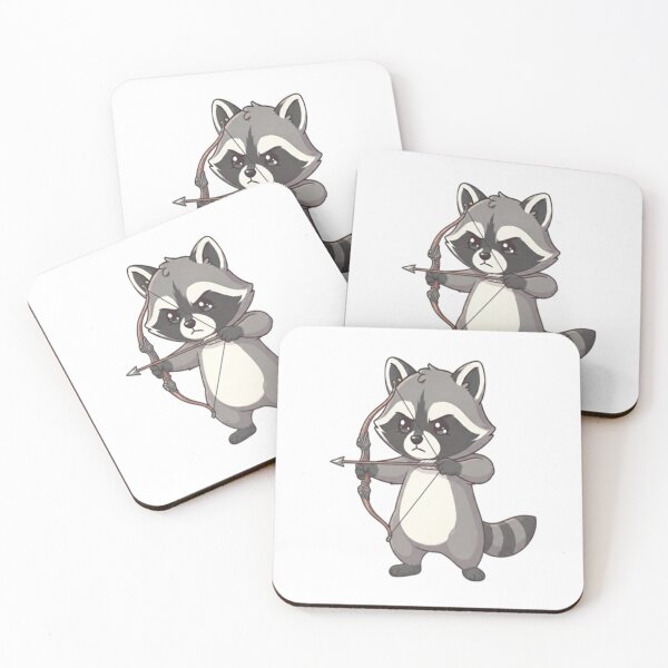 Item preview, Cute Raccoon Archer Aiming Bow designed and sold by Ella_Sketch.