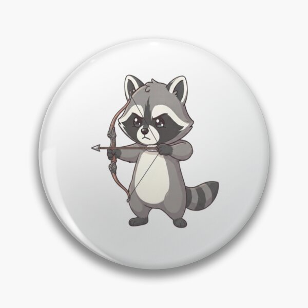 Item preview, Cute Raccoon Archer Aiming Bow designed and sold by Ella_Sketch.