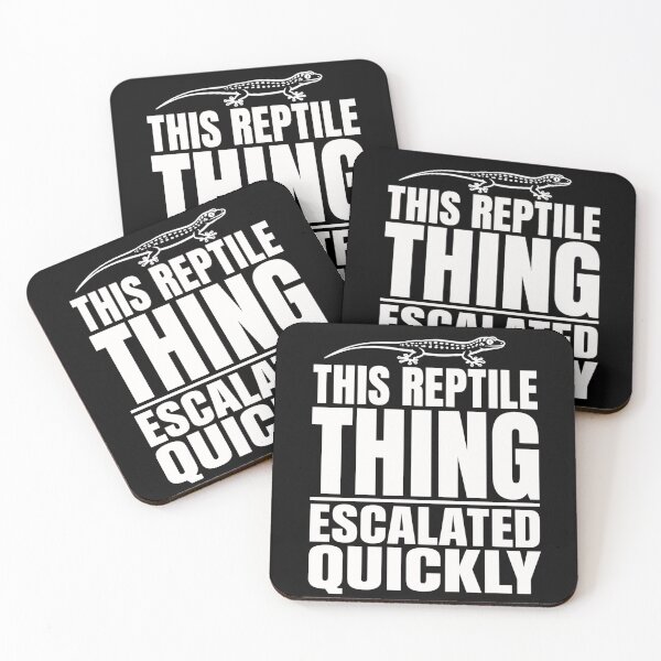 Item preview, Gecko This Reptile Thing Escalated Quickly Funny Quote designed and sold by ROUX-ART.