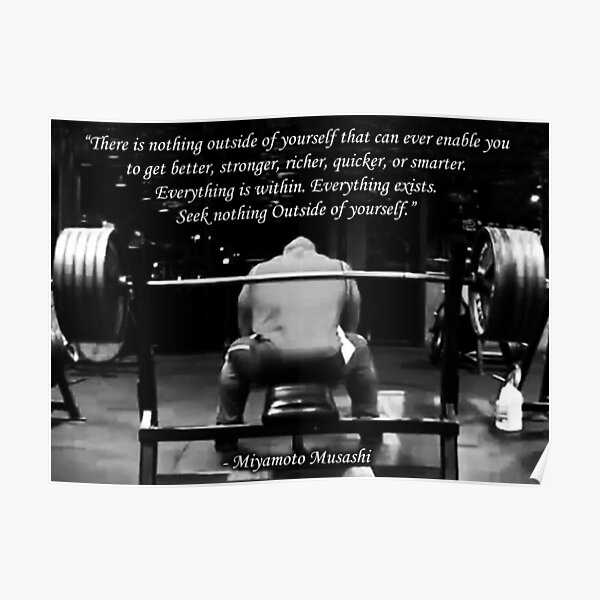 Bodybuilding inspirierende Training Zitat Poster
