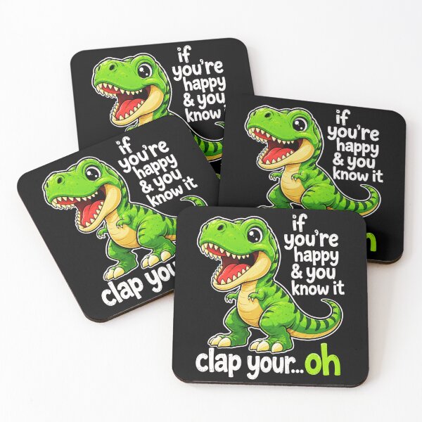 Item preview, dinosaur cartoon t rex quote with cute happy expression designed and sold by ROUX-ART.