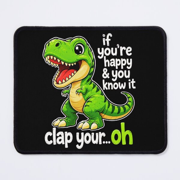 Item preview, dinosaur cartoon t rex quote with cute happy expression designed and sold by ROUX-ART.