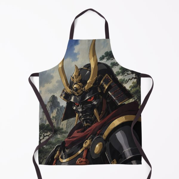 Aperçu de l'œuvre Portrait de casque noir Mecha Oni japonais créée et vendue par bapupa.