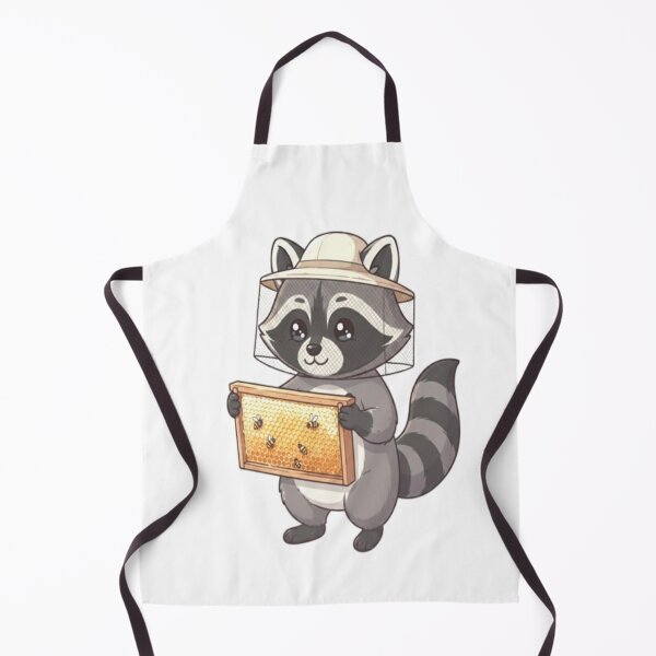 Item preview, Cute Raccoon Beekeeper Holding Honeycomb designed and sold by Ella_Sketch.