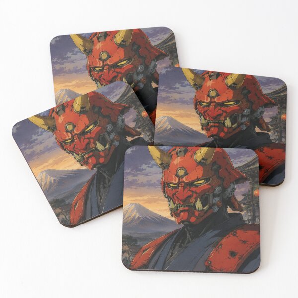 Item preview, Japanese Mecha Oni Mount Fuji Sunset designed and sold by bapupa.