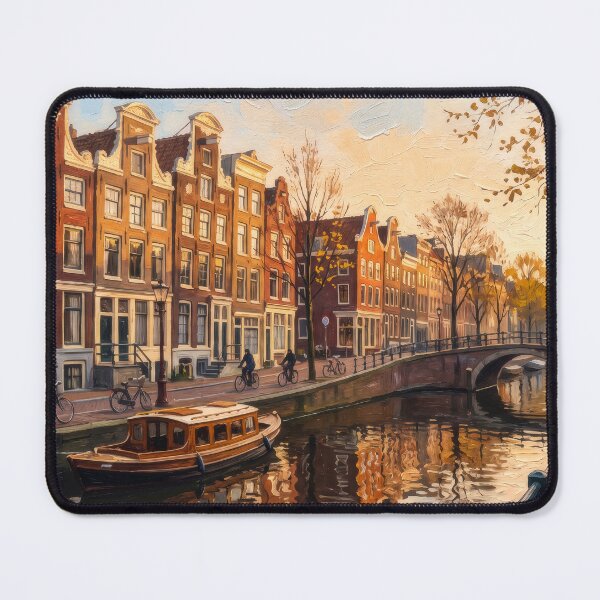 Item preview, Amsterdam Canal Houses in Autumn designed and sold by RedPeaStudio.