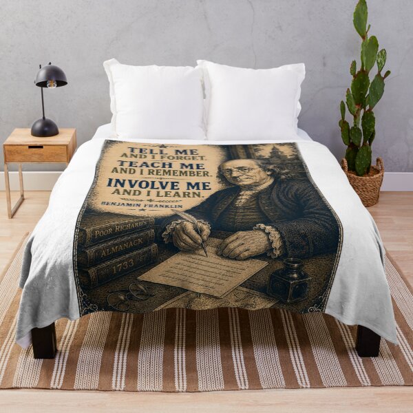 Item preview, Benjamin Franklin Words to live by designed and sold by Kzacreative.