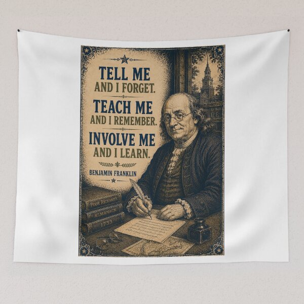 Aperçu de l'œuvre Paroles de Benjamin Franklin pour vivre créée et vendue par Kzacreative.