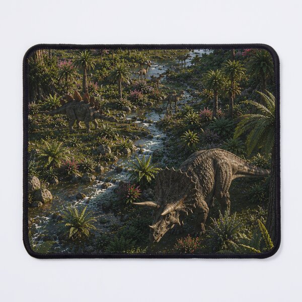 Item preview, Prehistoric Forest Landscape with Dinosaurs designed and sold by Vaelia.
