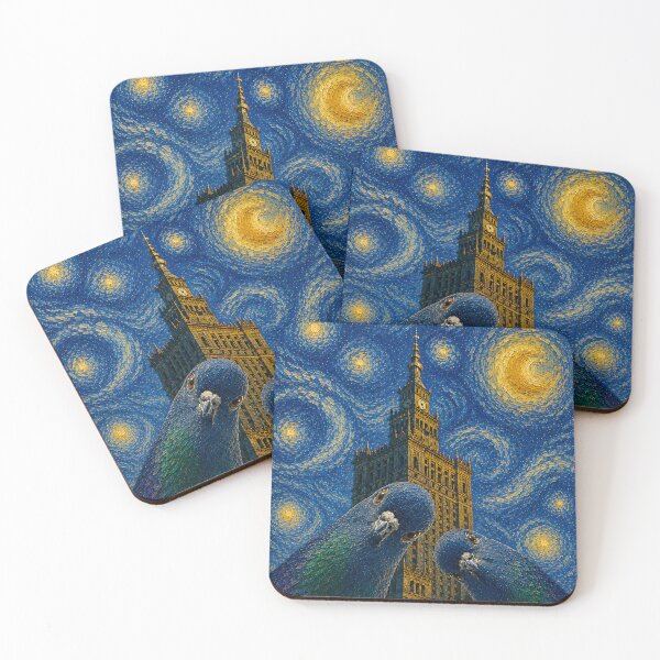 Item preview, Pigeons in front of the Palace of Culture and Science in Warsaw designed and sold by YanaZayikinaArt.