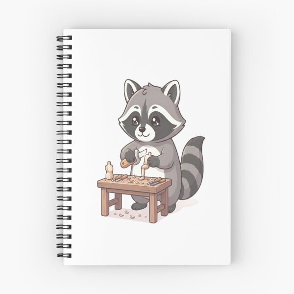 Item preview, Cute Raccoon Whittling Wood Carving designed and sold by Ella_Sketch.