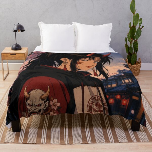 Item preview, Japanese Oni Girl Sakura Night designed and sold by bapupa.