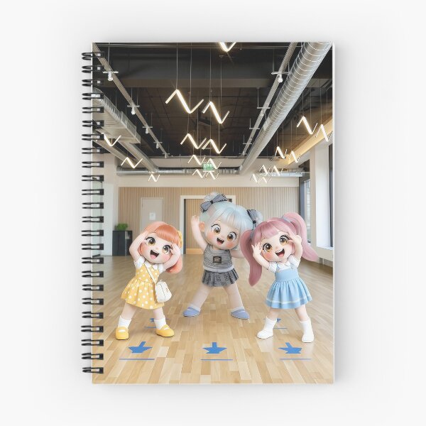 Item preview, ​K-Pop Style Chibi Trio Dance Practice designed and sold by Nicole_83.