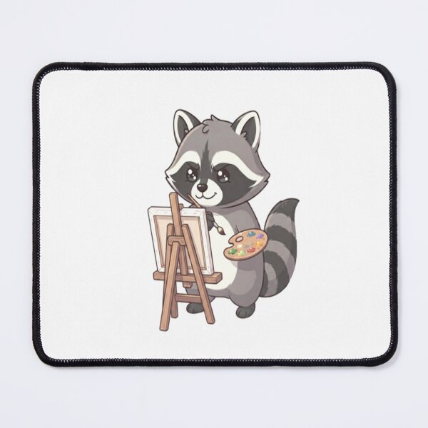 Item preview, Cute Raccoon Painting on Easel designed and sold by Ella_Sketch.