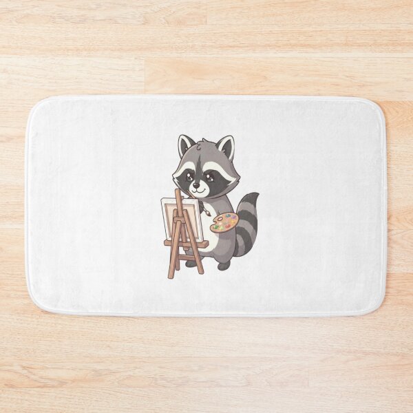 Item preview, Cute Raccoon Painting on Easel designed and sold by Ella_Sketch.