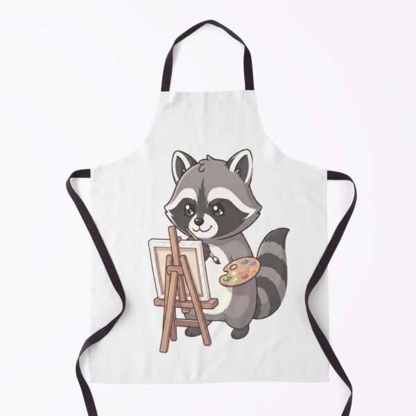 Item preview, Cute Raccoon Painting on Easel designed and sold by Ella_Sketch.