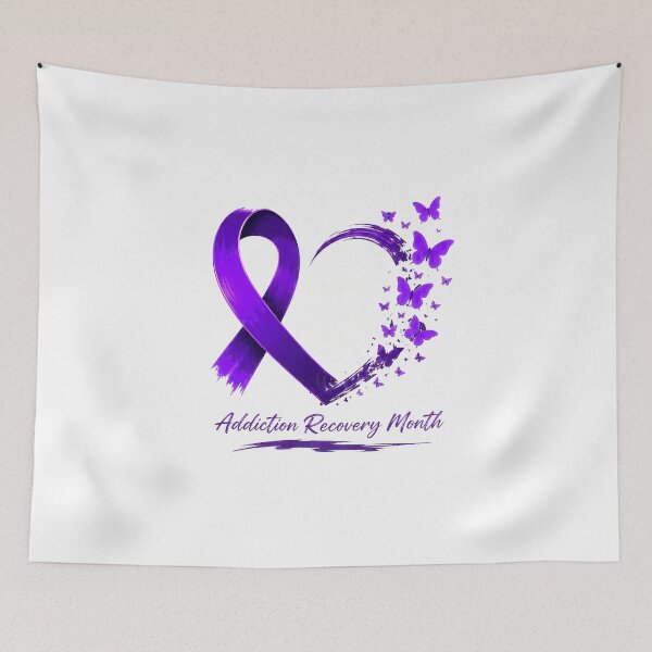 Item preview, Hope Fight Win Butterfly Heart Addiction Recovery Month designed and sold by felixpalette.