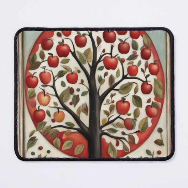 Item preview, Apple Tree Illustration Folk Art designed and sold by pinkal.