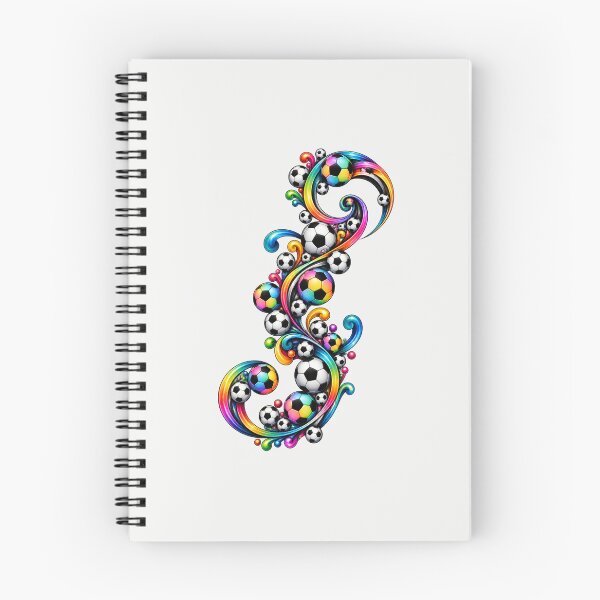 Item preview, Rainbow Soccer Curlicue PNG- Vibrant Football Swirl designed and sold by annenambiro.