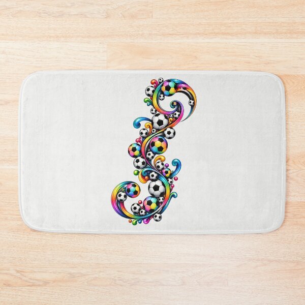 Item preview, Rainbow Soccer Curlicue PNG- Vibrant Football Swirl designed and sold by annenambiro.