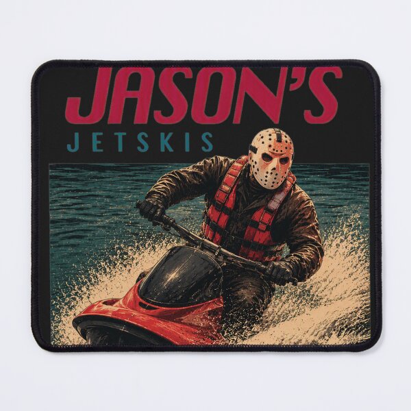 Item preview, Jason Voorhees Tshirts Funny Jason Uncle Jason's Jetskis Vintage 80's Horror Movie Ad designed and sold by Hydlaaksmndriss.